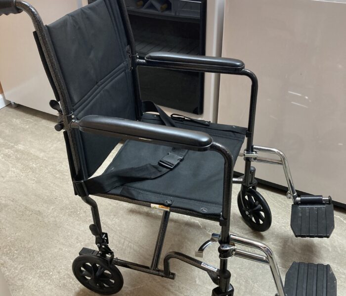 Black lightweight transfer chair