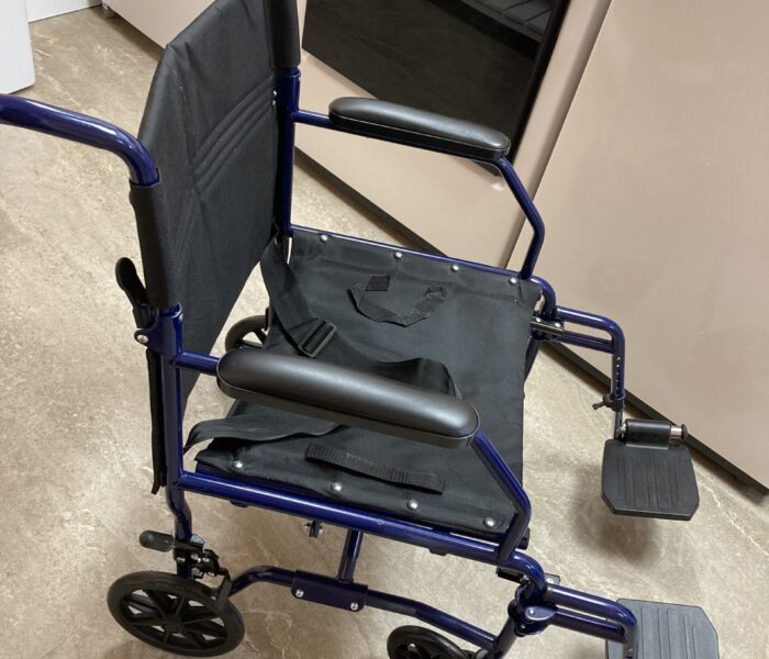 Dark blue Carex transport wheelchair