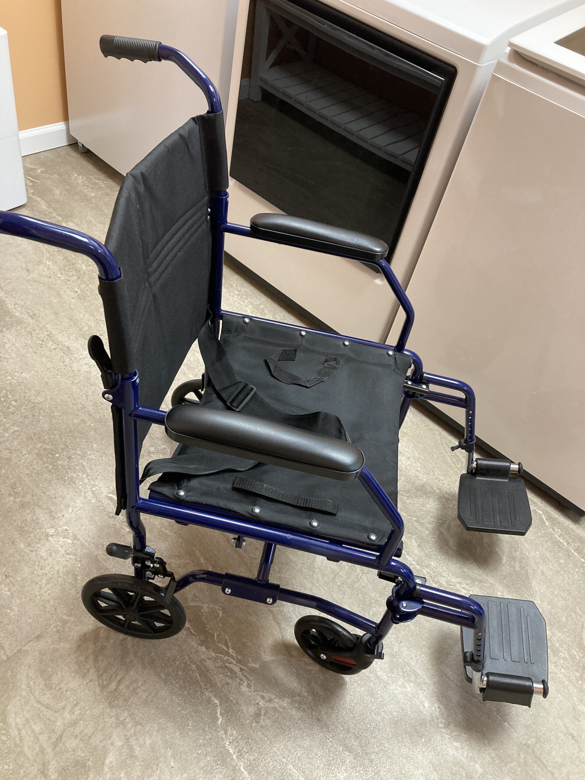 Dark blue Carex transport wheelchair