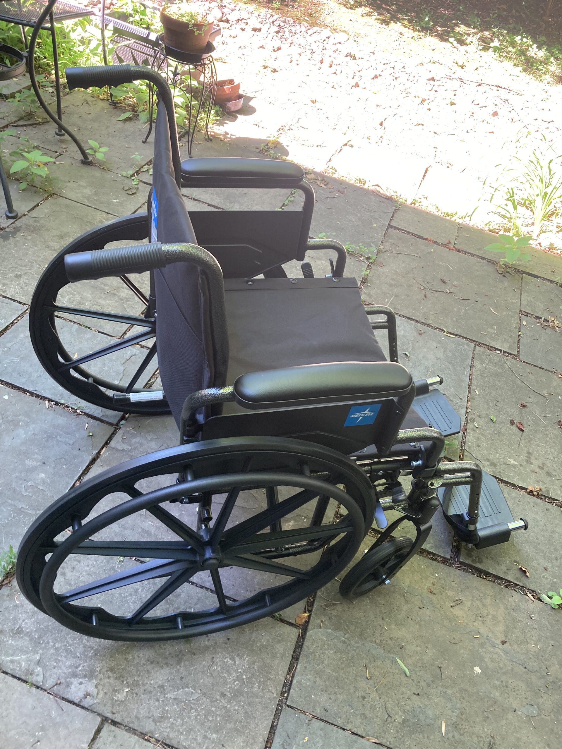 Medline K1 wheelchair with black upholstery