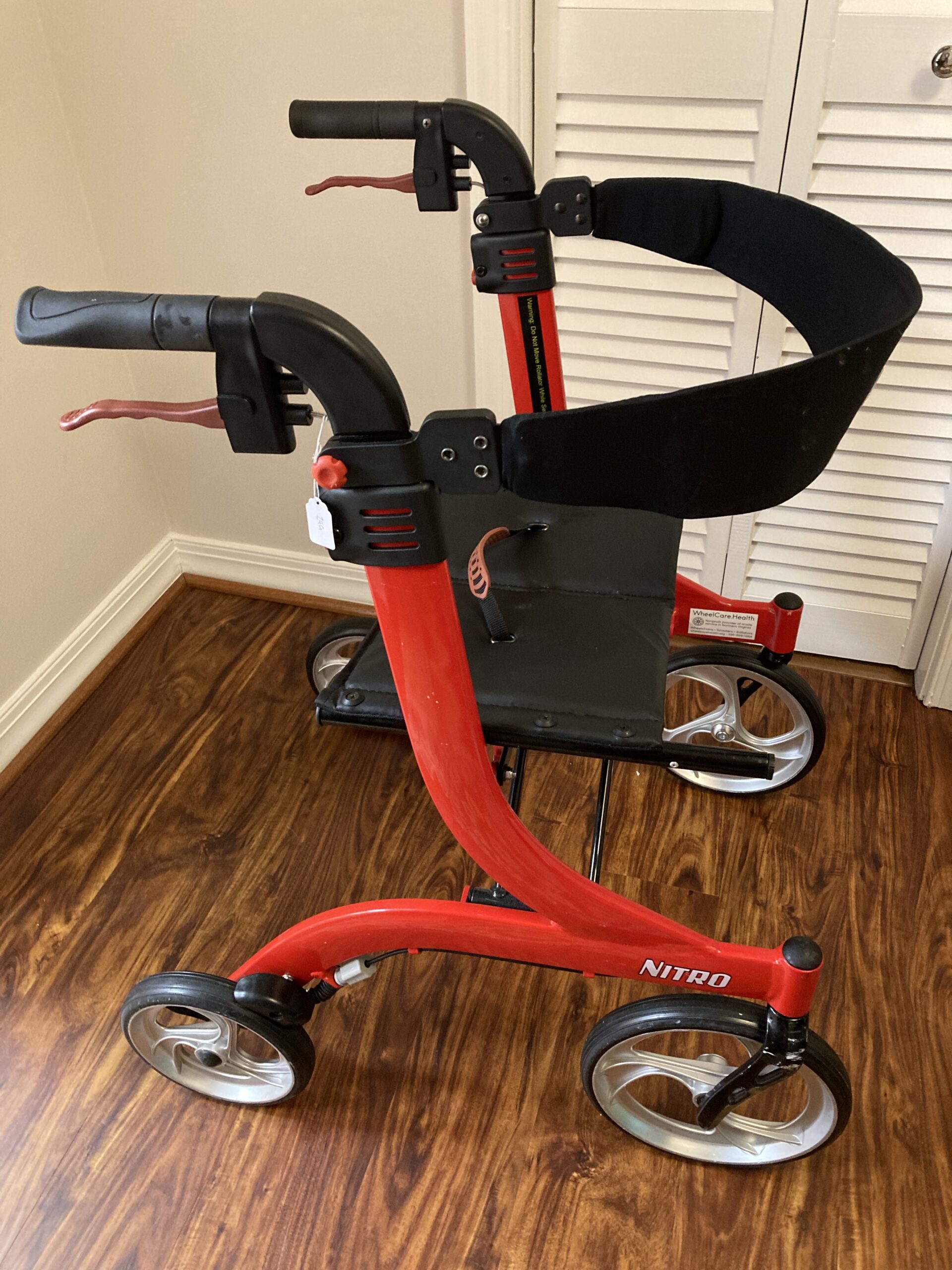 Red Drive brand Euro Style wheeled walker.