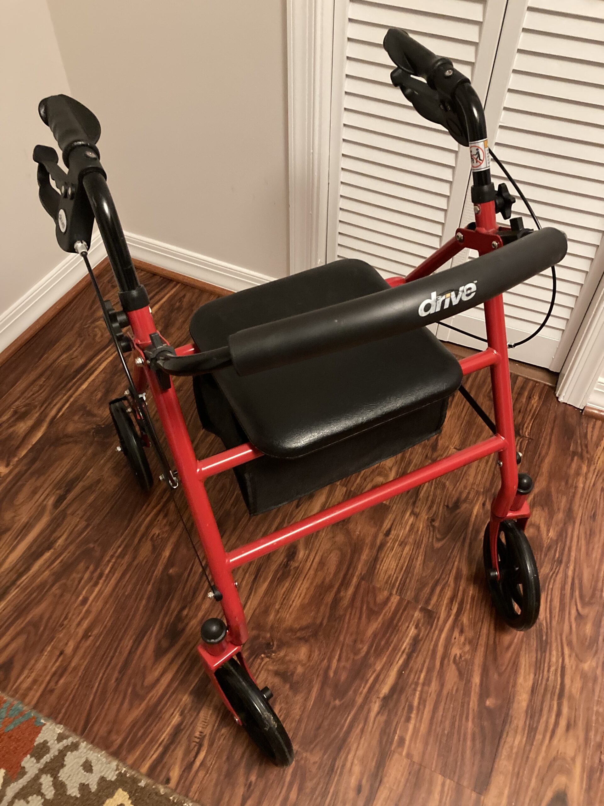 Red Drive brand 4-wheel walker